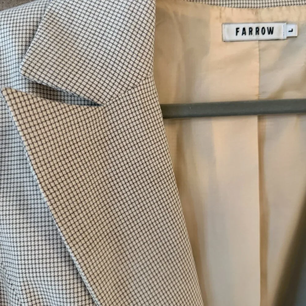 Farrow Windowpane Pattern Blazer - Size Large - Picture 2 of 4